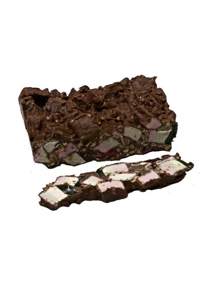 Dark Rocky Road - Bulk 3kg Slab for wholesale by Kellys Candy Co.