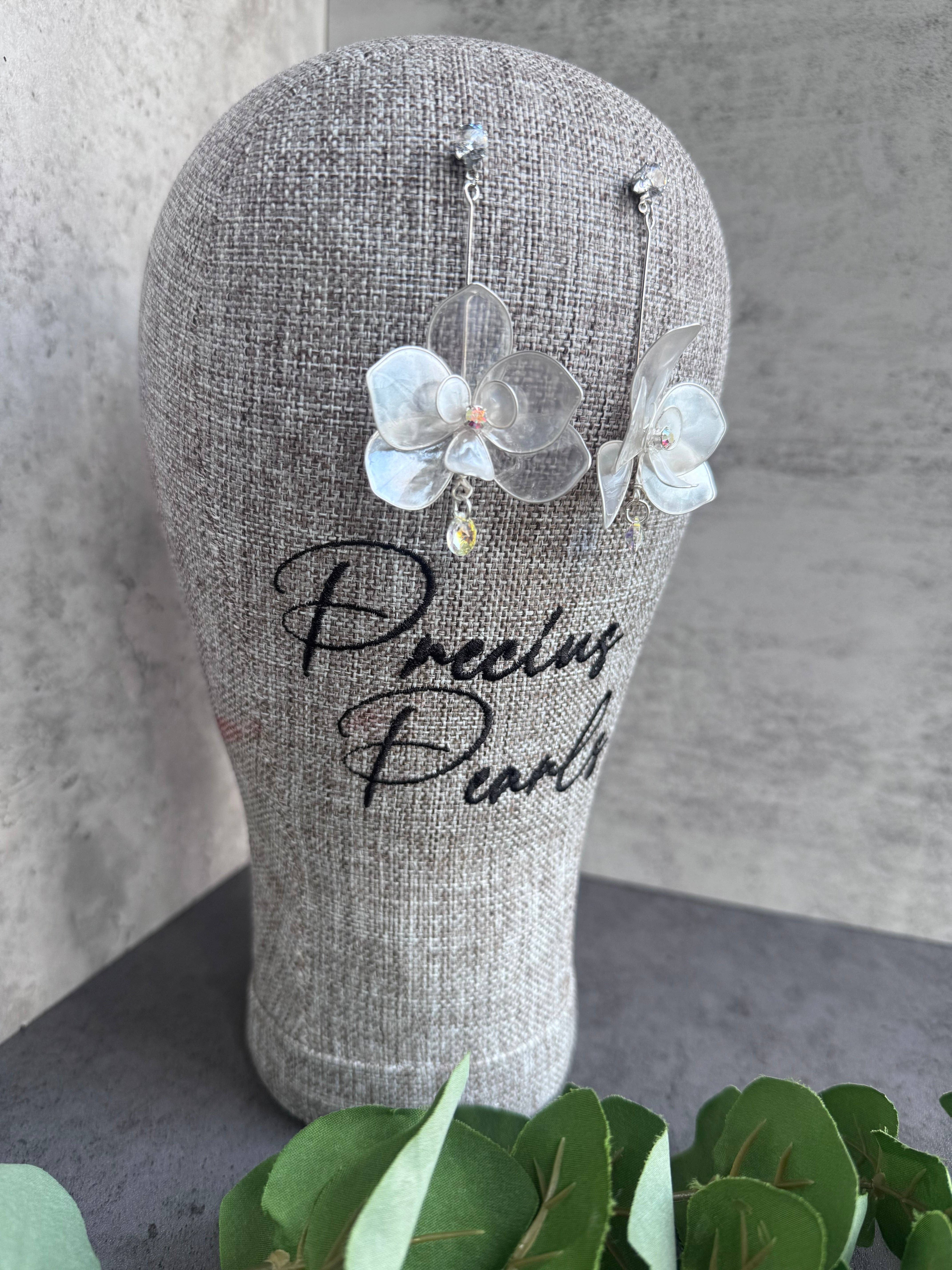 Preciuspearls - Wholesale Dangle Earrings - Pearl Orchid Drop Earrings2