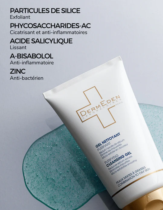 DERMEDEN - Vente Nettoyants pour le visage - Gel nettoyant purifiant1