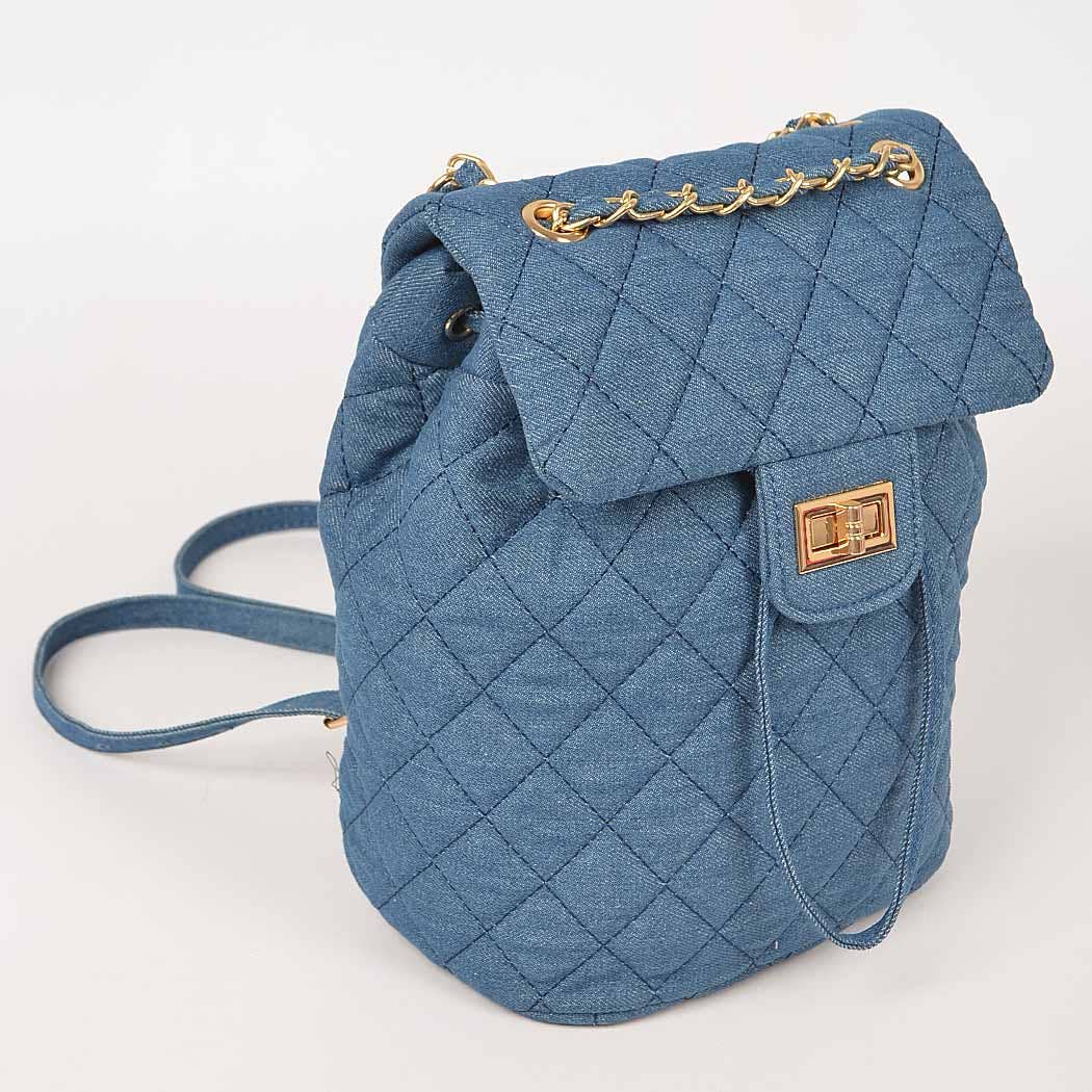 3AM BY H&D ACCESSORIES - Wholesale Backpack - Women's - Quilted Denim Backpack1