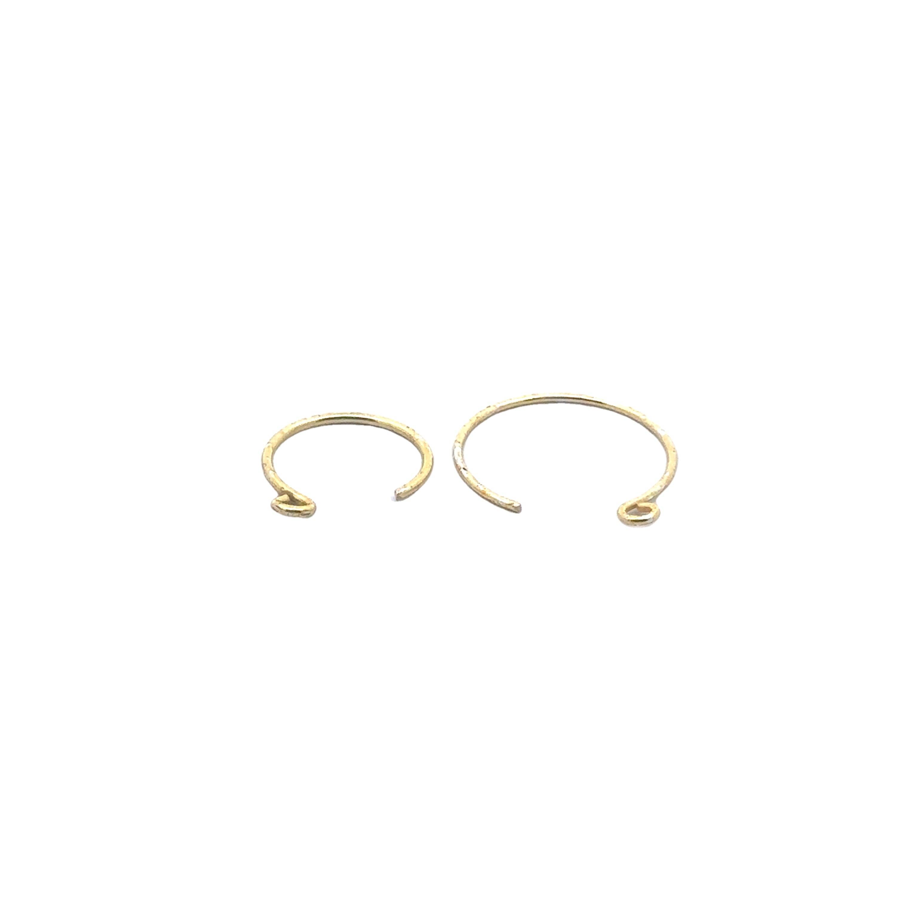 Purity Beads - Vente Créoles - 50 à 80 pièces de créoles fines plaquées or et argent, crochets ronds pour boucles d'oreilles, fil d'oreille doré3