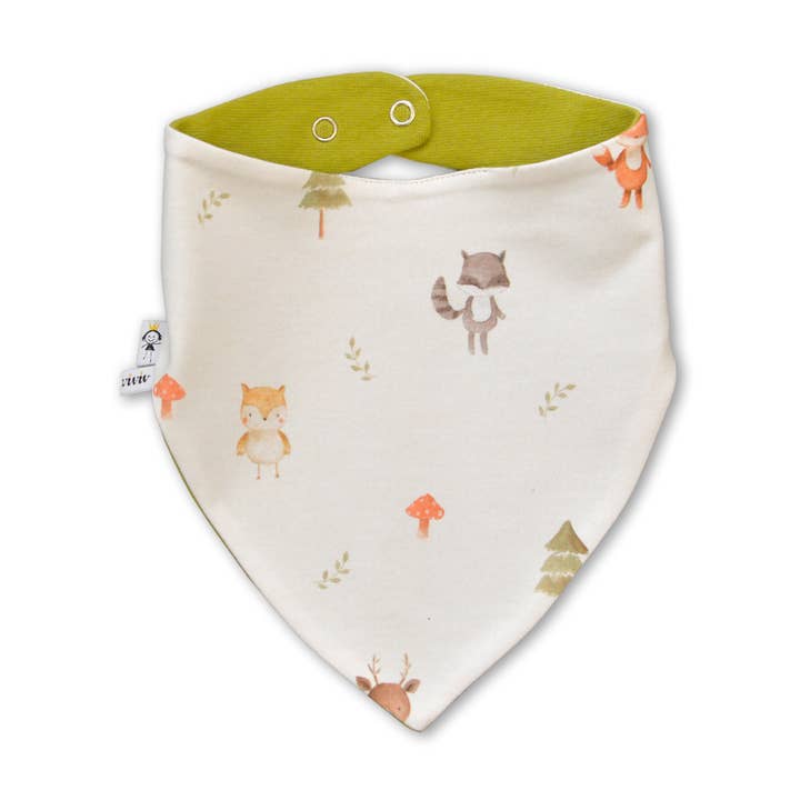 Bavaglino reversibile - Animali della foresta/Bavaglino reversibile per animali della foresta per la vendita all'ingrosso da parte di ViViV