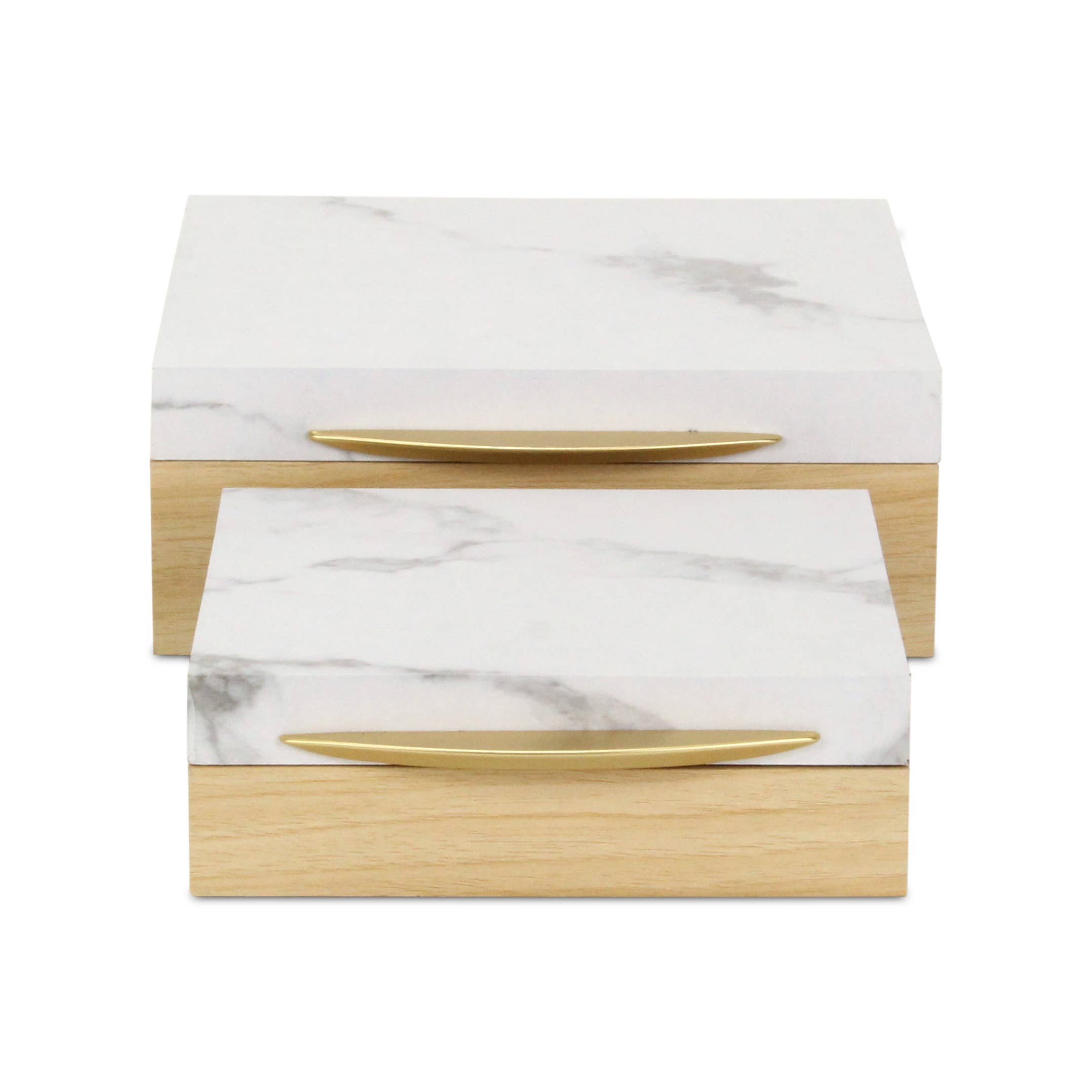 Cheungs Home Decor - Wholesale Decorative Box - Marveo Wood & Faux Marble Square Box Set8
