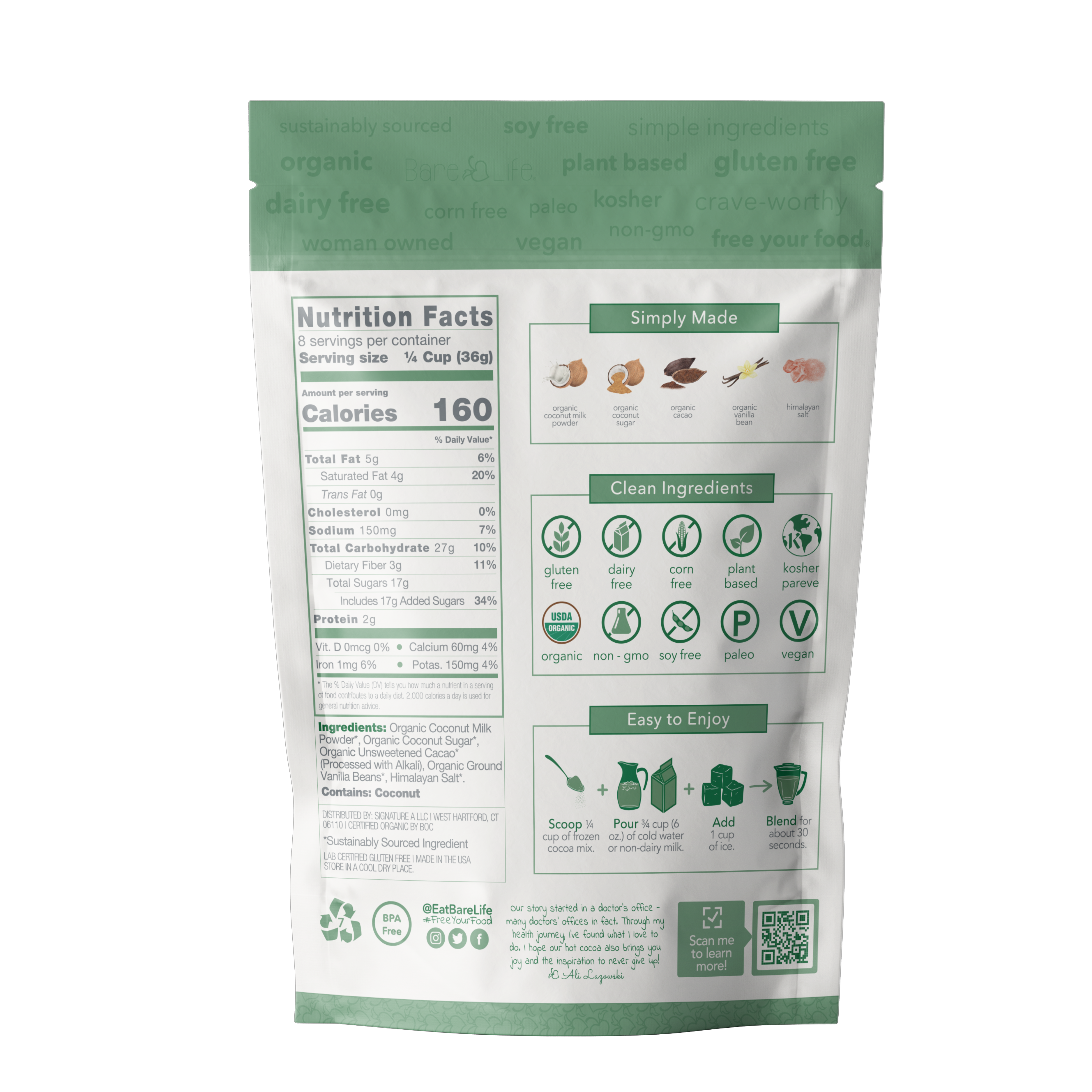 Bare Life - Wholesale Hot Cocoa Mix/Kit - Dairy Free & Vegan Frozen Hot Cocoa Mix, Gourmet Frappe2