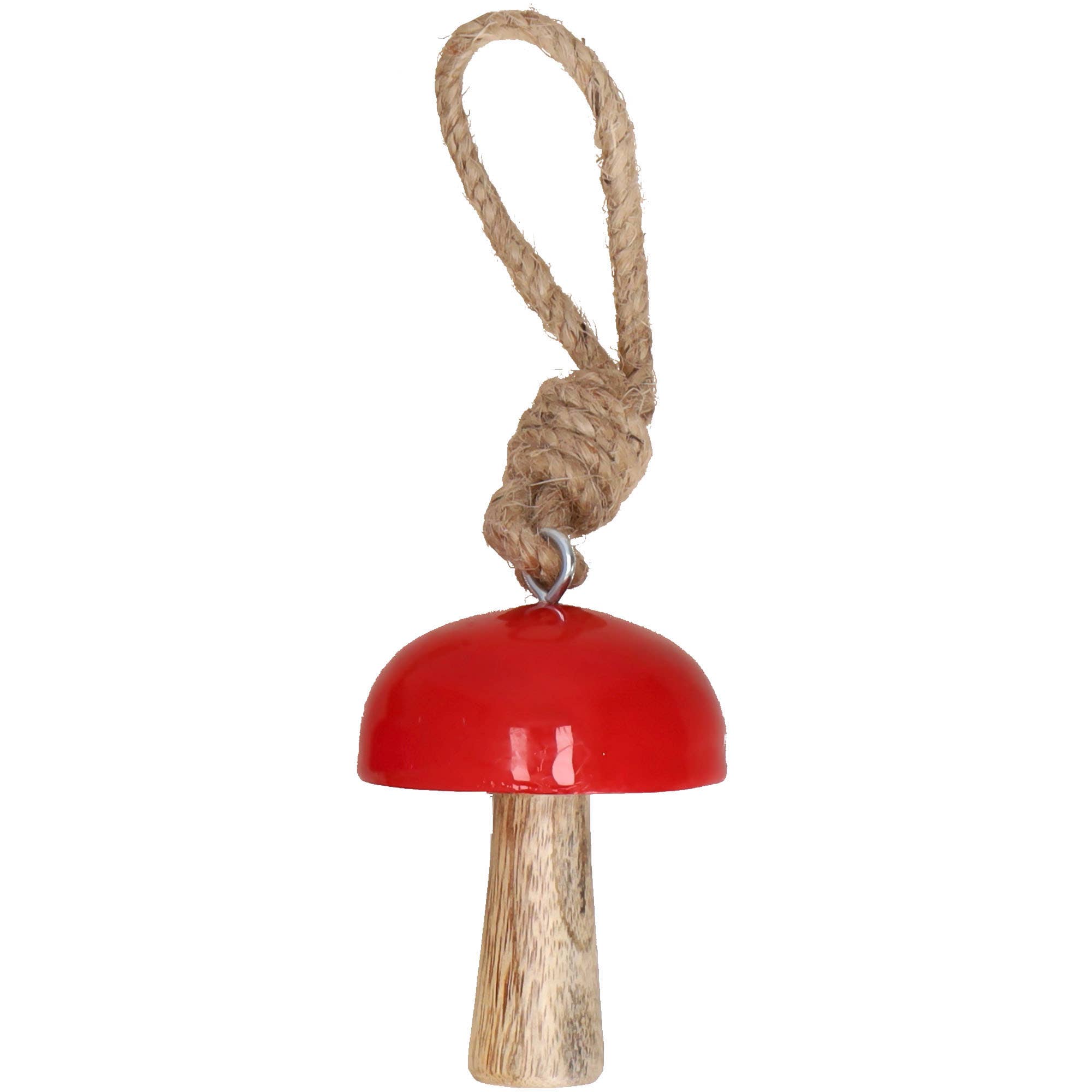 Vosteen – Großhandel Verzierung – Holz Pilz Geert, Zum Hängen, H6cm, Rot0