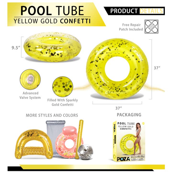 Cota Global - Wholesale Inflatables - POZA - YELLOW GOLD TUBE1
