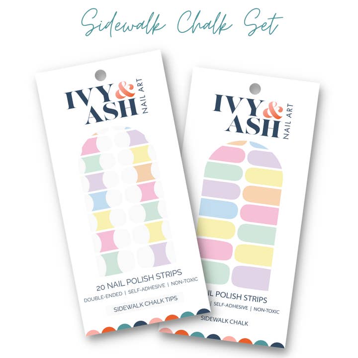 Ivy & Ash - Wholesale Nail Art/Decal - Sidewalk Chalk | Colorful Pastel Spring & Summer Nail Wrap