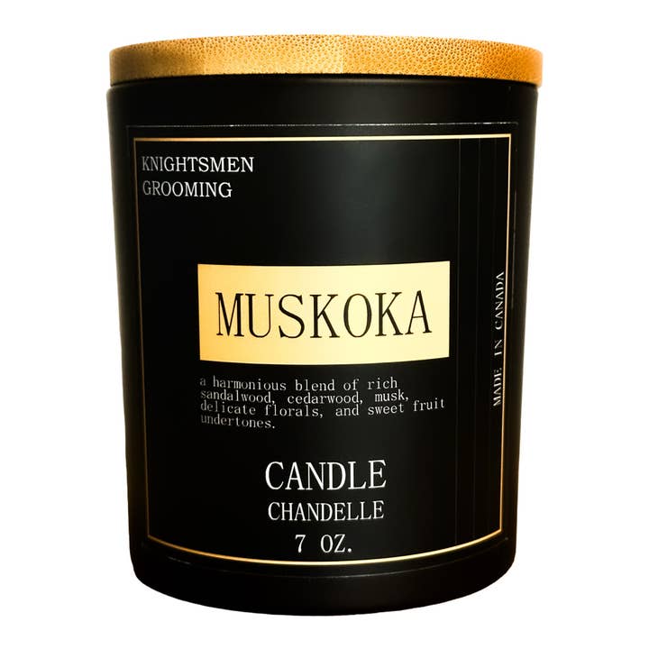 Muskoka | Bougie parfumée pour la vente par Knightsmen Grooming