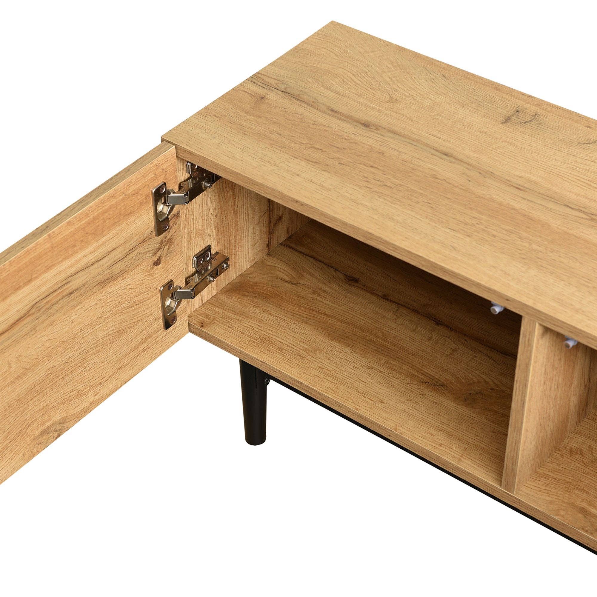 Urban Meuble - Wholesale Console Table - Modern wood grain effect TV stand with variable LED lights TRIEVAIT14