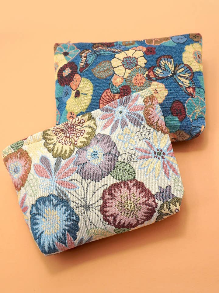 POCHETTE DE MAQUILLAGE COSMÉTIQUE FLORALE DE VOYAGE | 40P580 pour la vente par JOSSLYN by wall to wall