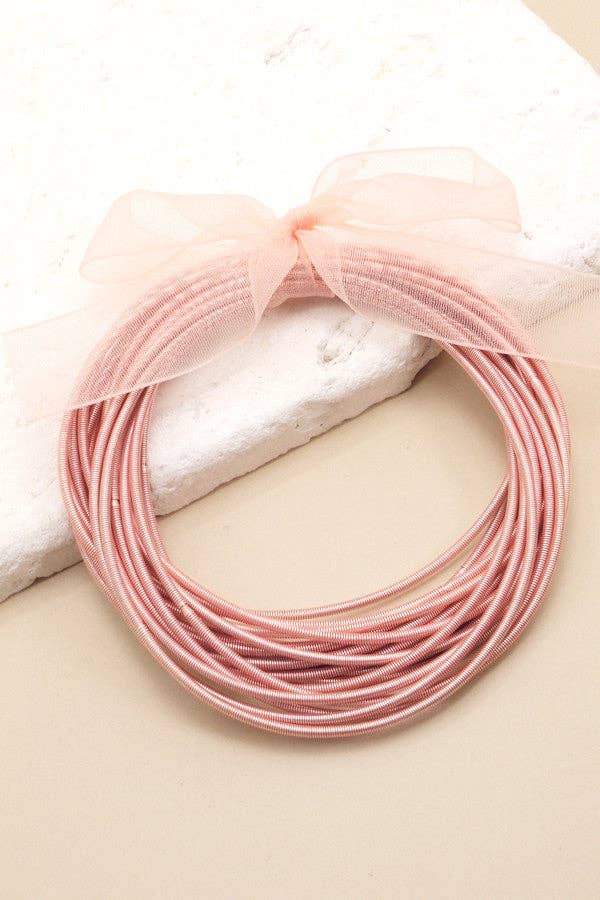 JOSSLYN by wall to wall - Wholesale Jewelry Set - Guitar String Bracelets -20pcs set | 40B10010