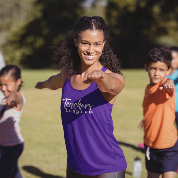 Inspirera lärare kvinnors brottarrygg linne för wholesale av inspire