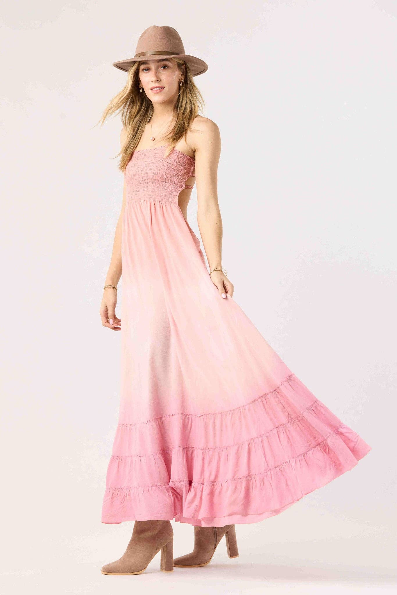 Ombre rose mauve Robe Maxi Bellini en vente sur Faire2