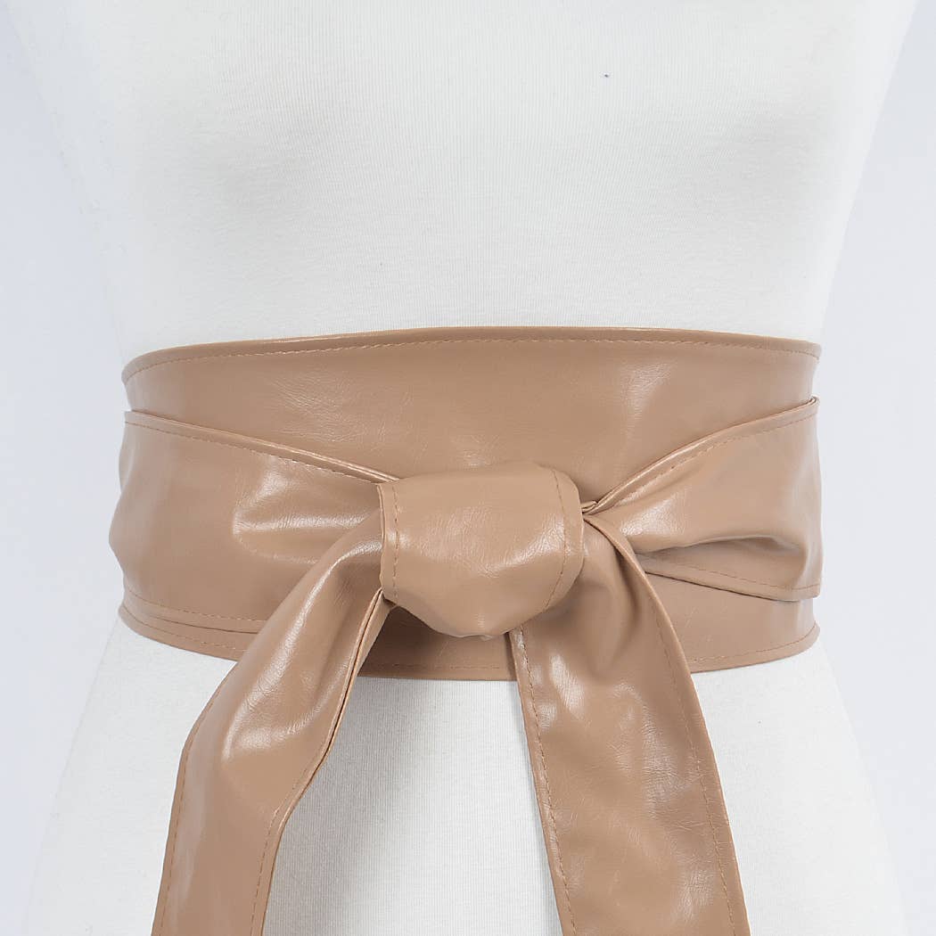 3AM BY H&D ACCESSORIES - Wholesale Belt - Women's - Faux Leather Tie Up Belt.3