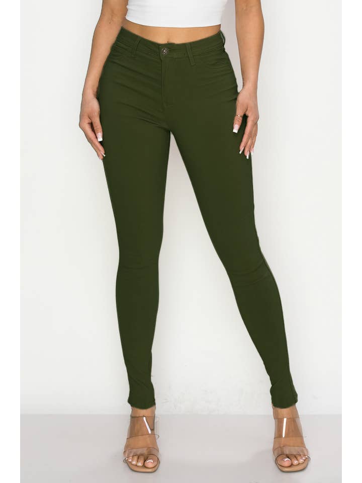 Denim Zone U.S.A. - Vendita all'ingrosso Jeans - Donna - JEANS SKINNY COLORATI DA DONNA A VITA ALTA SUPER ELASTICIZZATI