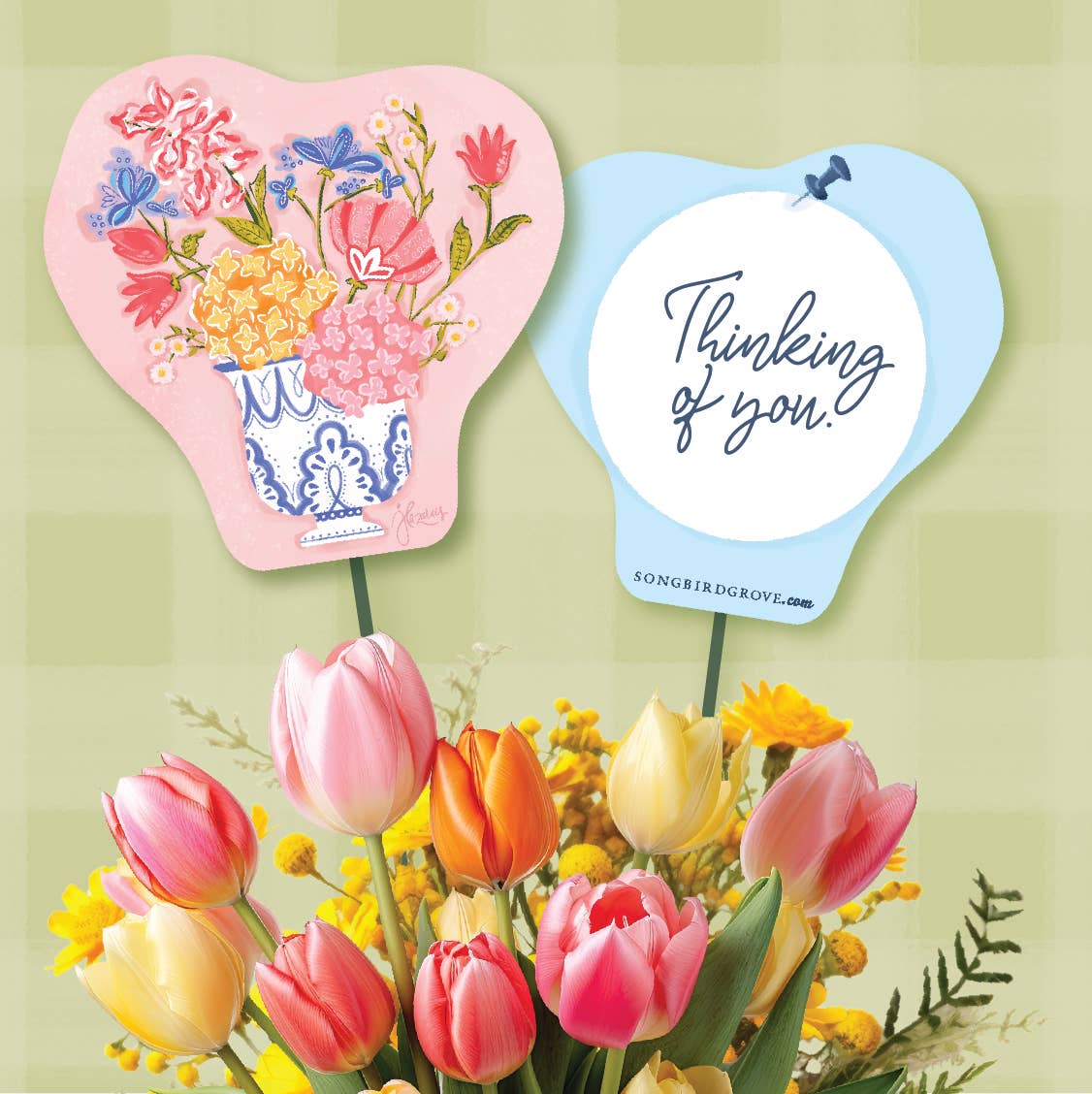 Songbird Grove Collection - Wholesale Retailer Display - Paper & Novelty - Bouquet Pick Display Bundle with Sign10