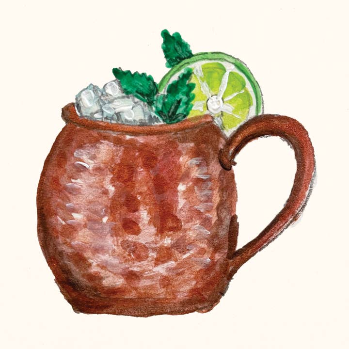 moscow mule-underlägg för wholesale av Tina Labadini Designs
