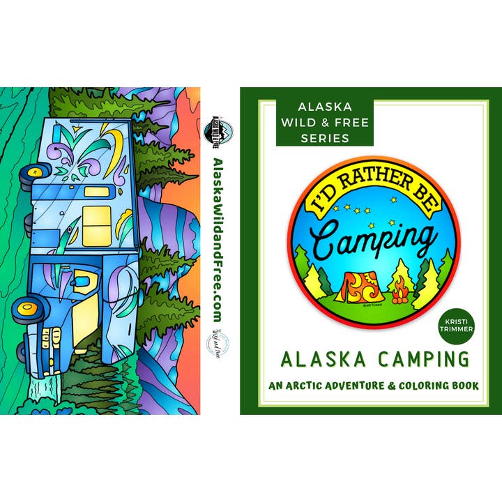 Alaska Camping Coloring Book for wholesale by Alaska Wild & Free
