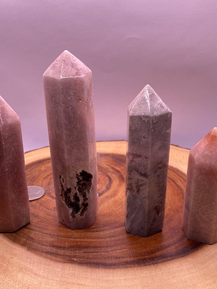 Pointes d'améthyste rose pour la vente par Moonbeam Healing