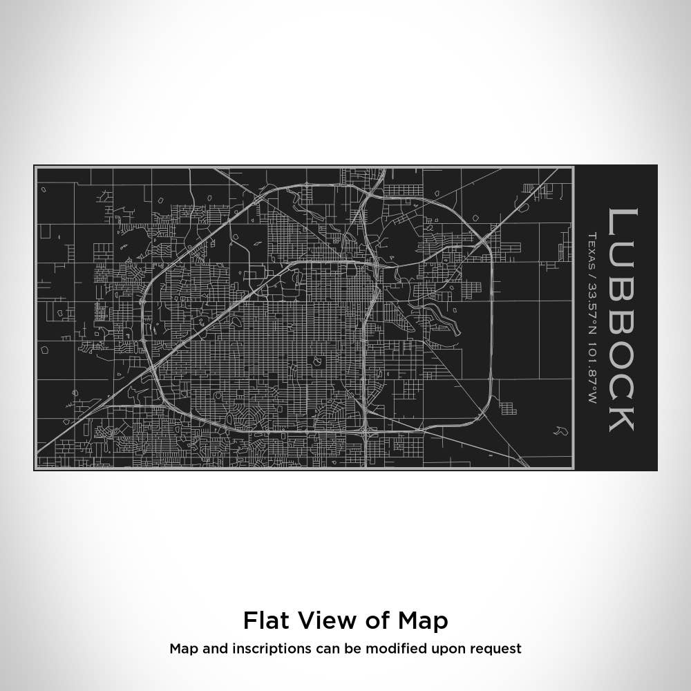 JACE.design - Wholesale Water Bottle - Lubbock TX Map Insulated Bottle in Matte Black1