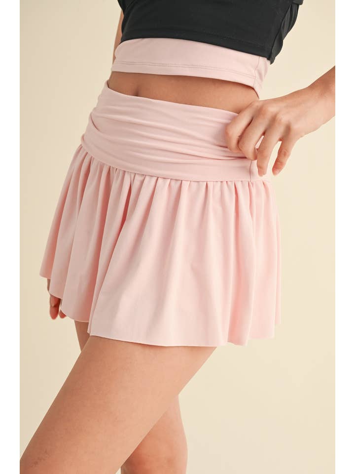 KIMBERLY C - Wholesale Skort - Women's - Soft Knit Jersey Foldover Skort