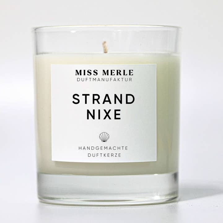 MISS MERLE Duftmanufaktur - Wholesale Jar/Filled Candle - Scented Candle BEACH NYMPH 150g – Coconut Milk & Sea Salt0