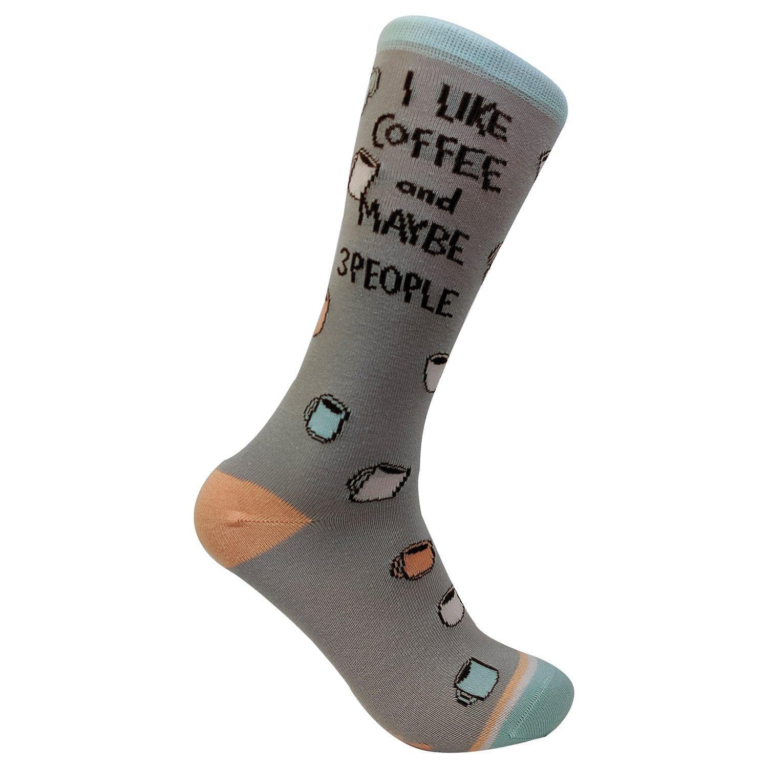 Multi Womens I Like Coffee And Maybe 3 People Socks Coffee Graphic for wholesale on Faire1