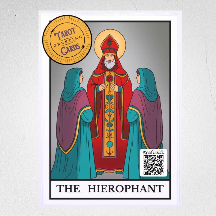 The Heirophant Greeting Card for wholesale by Arcane Wishes