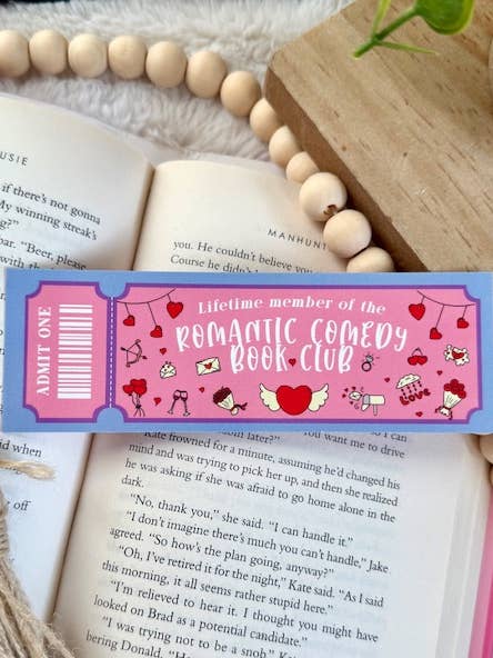 Romantic Comedy & Cowboy Reading Ticket Bookmarks for wholesale by Briar layne