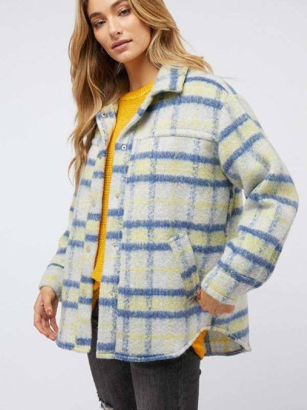 Davi & Dani - Wholesale Jacket - Women's - PLUS PLAID BUTTON DOWN JACKET5