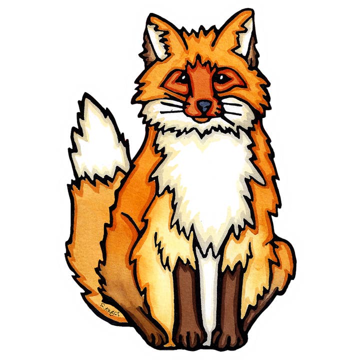 Sarah Angst Art - Wholesale Sticker - Vinyl Sticker Fox1