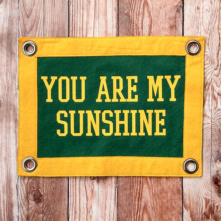 Bandera de campamento YOU ARE MY SUNSHINE | Cartel para colgar en la pared para venta al por mayor de Pennant For Your Thoughts