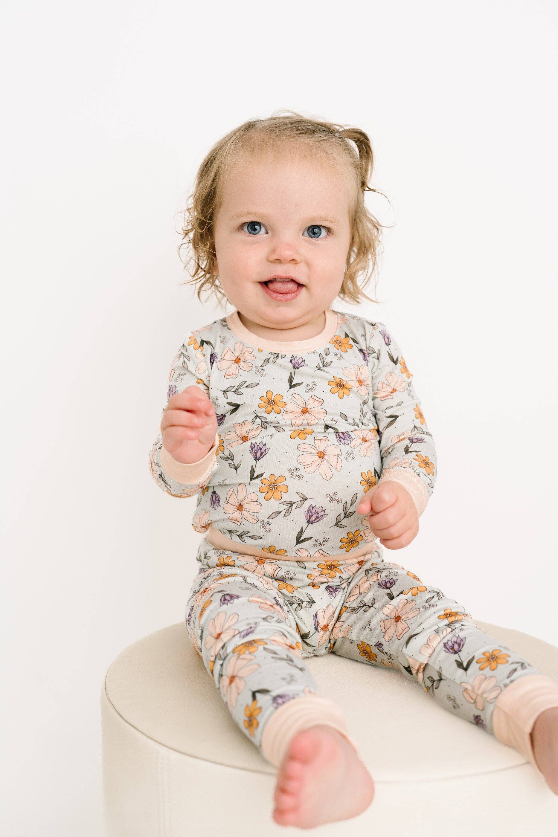 Little One Shop - Wholesale Top & Pant Set - Baby - Autumn Floral Bamboo Set2