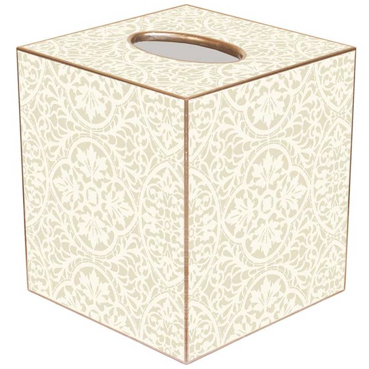 Marye-Kelley - Wholesale Tissue Box - Cream Cathedral Tissue Box Cover