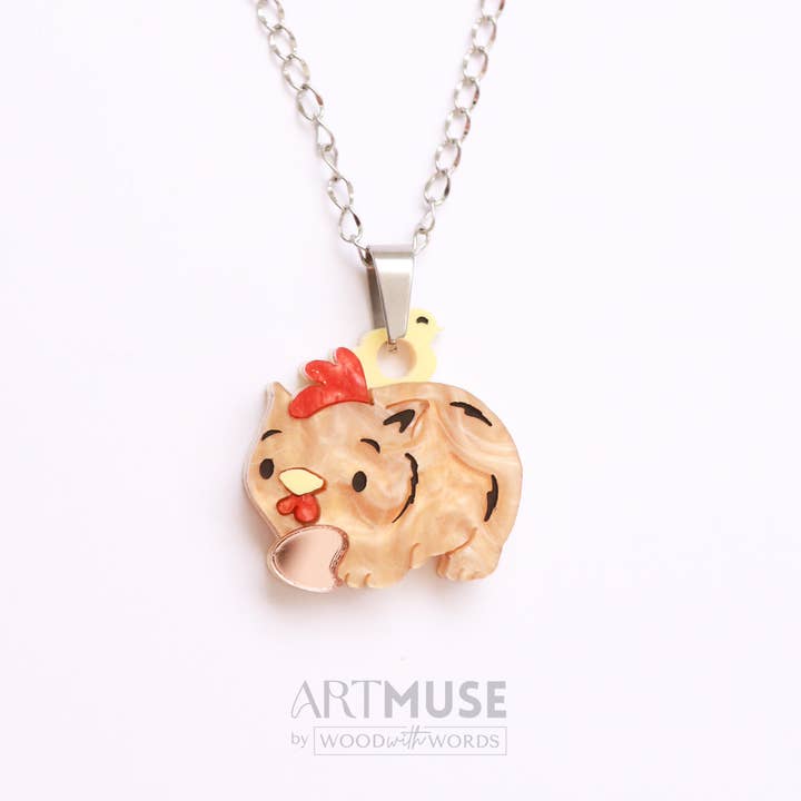 Womberk halsbandsberlock för wholesale av Wood With Words