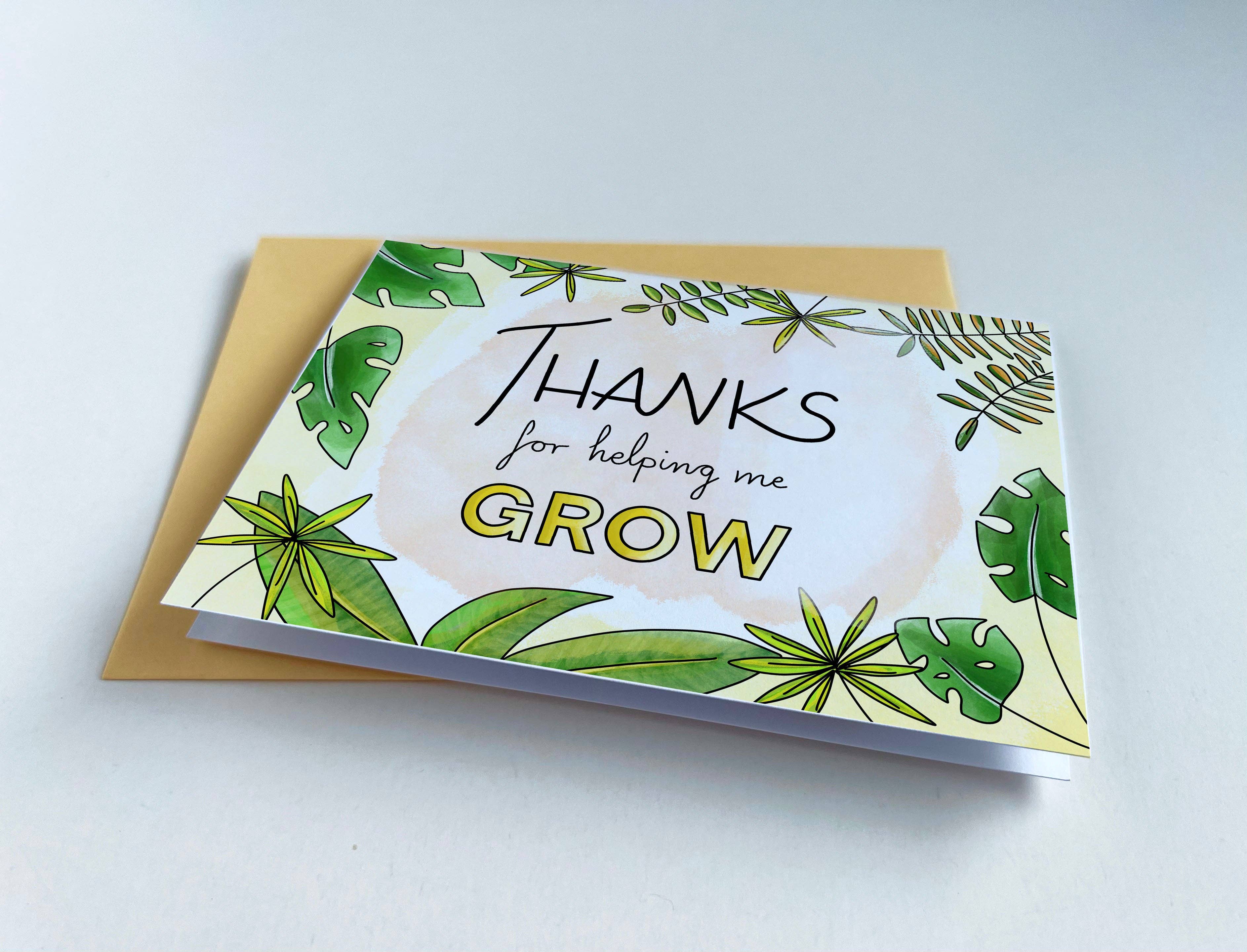 The Friendly Colleague – wholesale Tackkort – Tack hälsningskort - Tack för att du hjälper mig att växa3