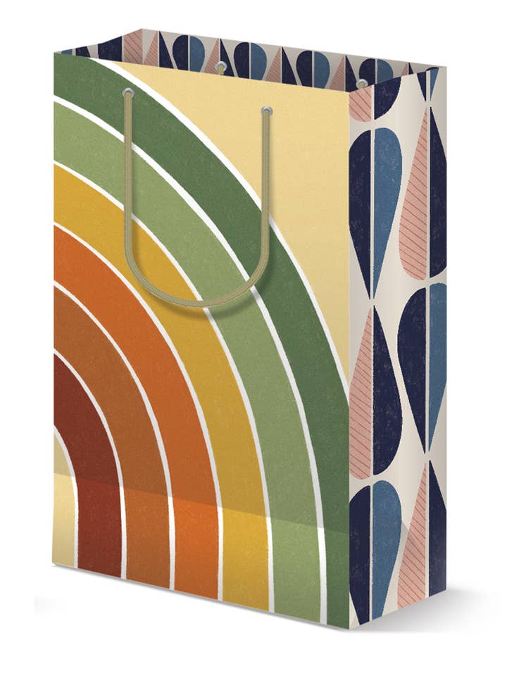 Rainbow Baby Shower Baby Sprinkle Retro | Luxury Gift Bag for wholesale by The Noble Paperie