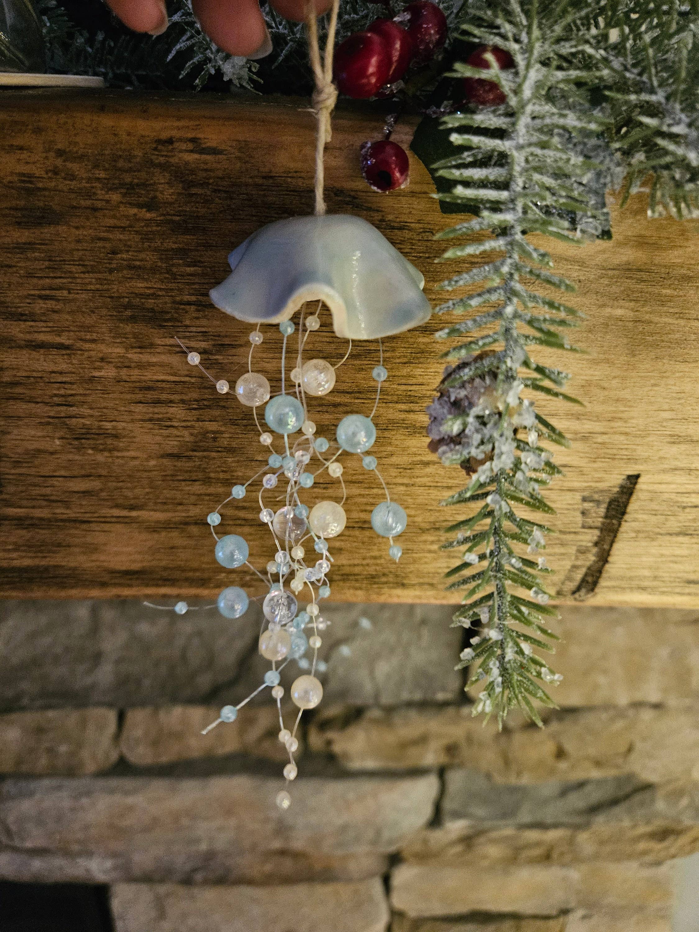 Teal Turtle Studio - Wholesale Ornament - Jellyfish Ceramic Ornament