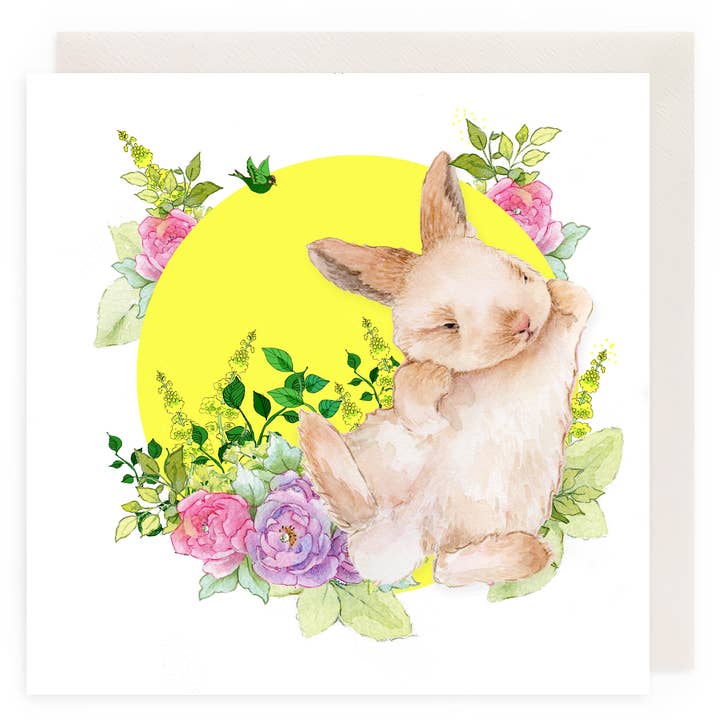 Sleepy Bunny åbent kort for engroshandel hos Clear Creations