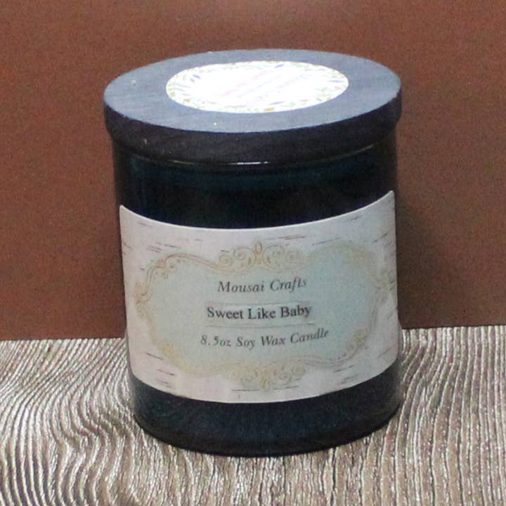 Mousai Crafts - Wholesale Jar/Filled Candle - Sweet Like Baby 8.5oz Soy Wax Candle1