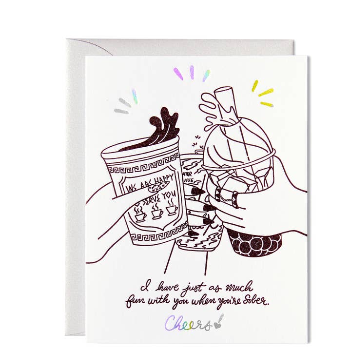 Carte de Sobriété Tout Aussi Amusante pour la vente par Paper Epiphanies