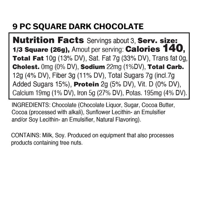Game On Foods - Wholesale Chocolate Bar - Miami Heat Dark Chocolate Square Bar (24ct Display)