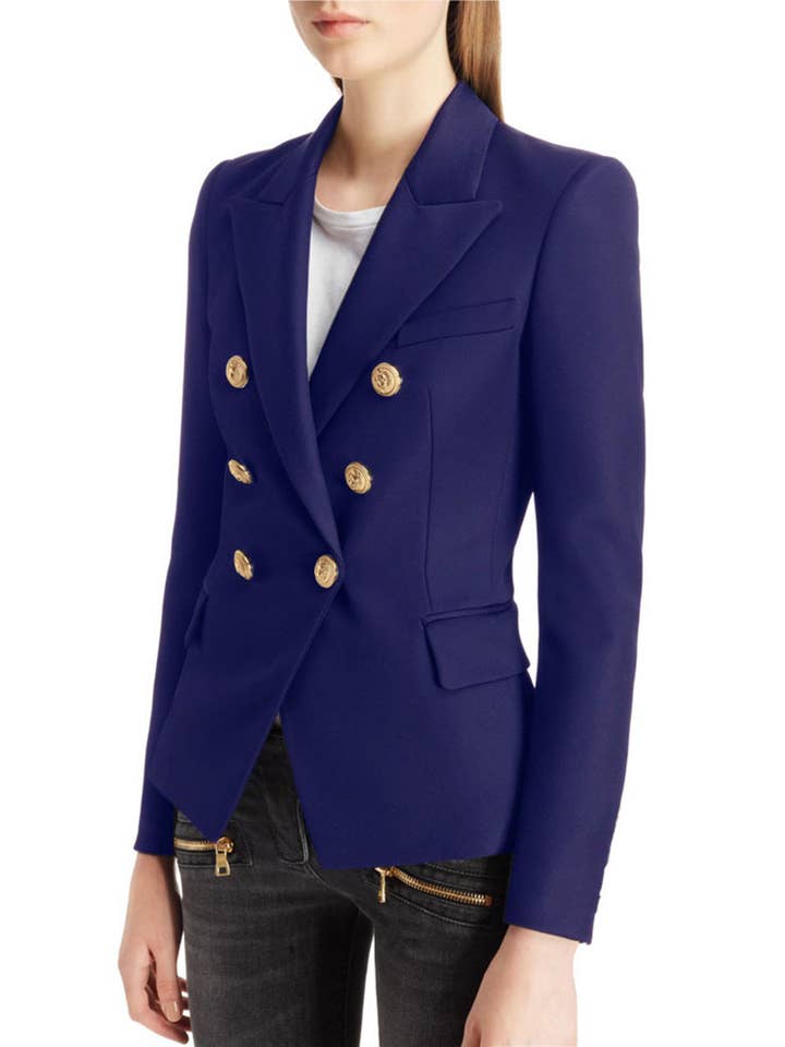 Wholesalesir - Wholesale Suit Jacket - Women's - Fashionable Short Double Breasted Suit Jacket
