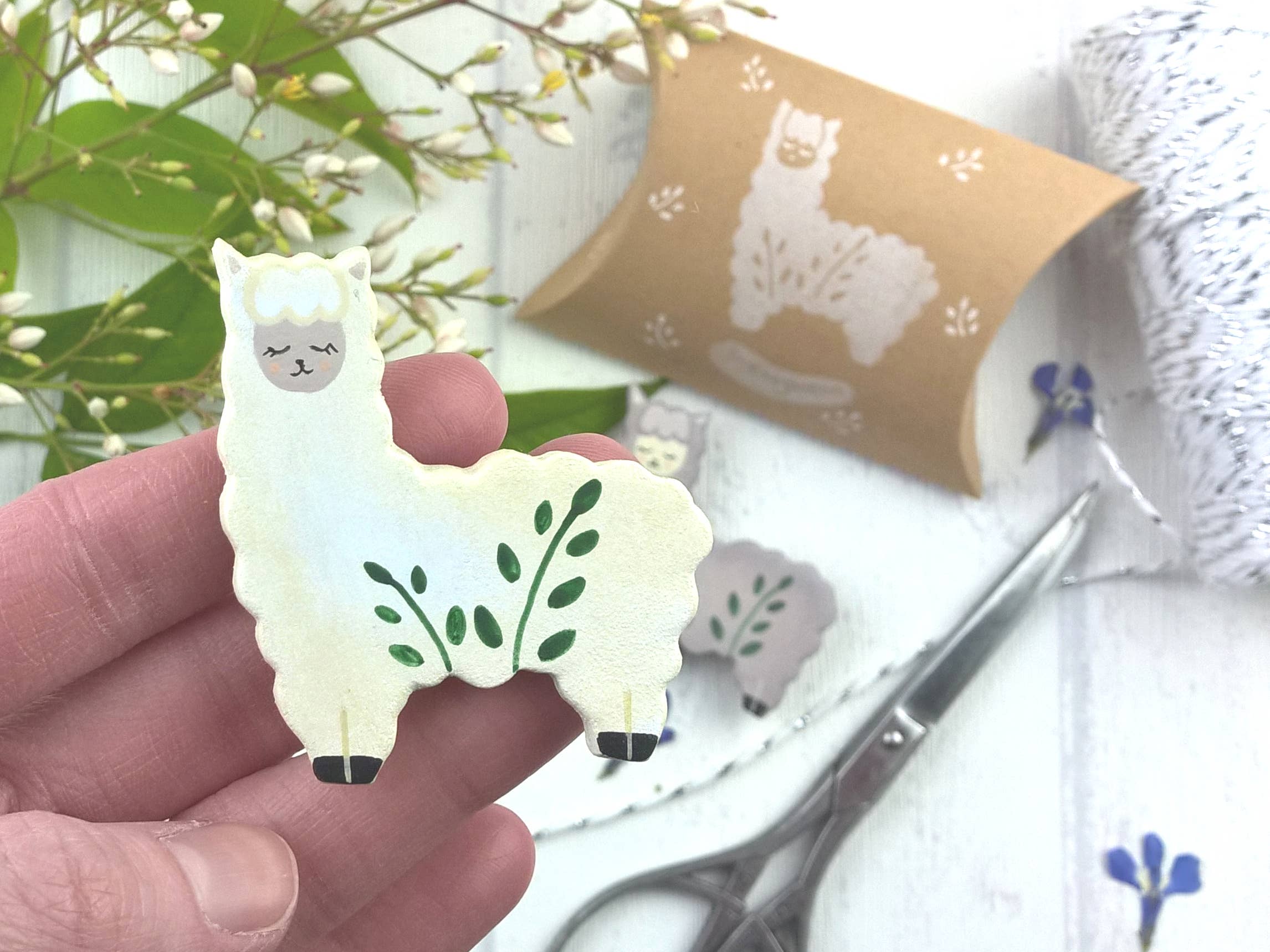 Gwenngwenn - Wholesale Magnet - Alpaca ceramic magnet- Vanille or Chocolat4