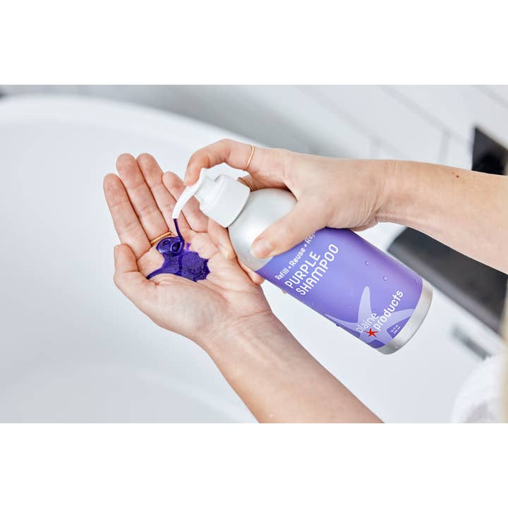 Plaine Products - Wholesale Hair Shampoo - Purple Shampoo 10 oz (pump not included) Reusable packaging1
