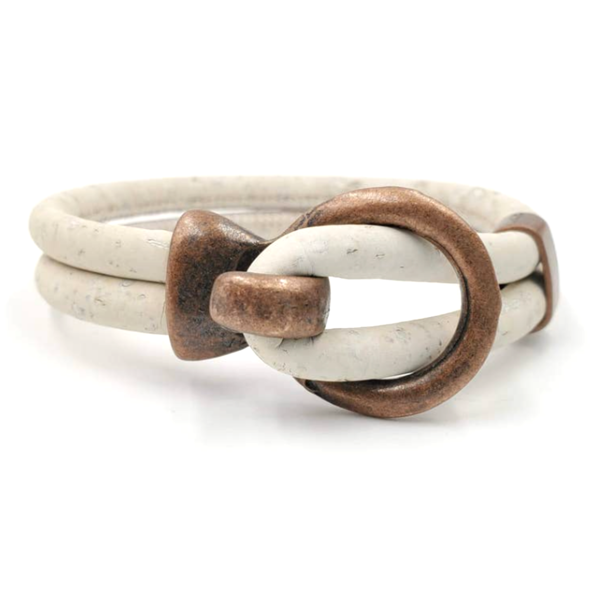 Gem Lounge Jewelry - Wholesale Bangle Bracelet - Pick Your Color: Cork Copper Open Hook Bracelet1
