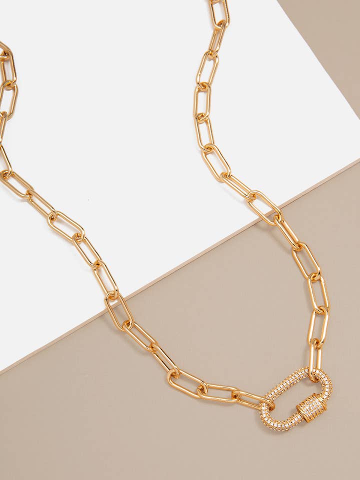 Pavé Diamond Charm Necklace for wholesale by ZENZII Jewelry