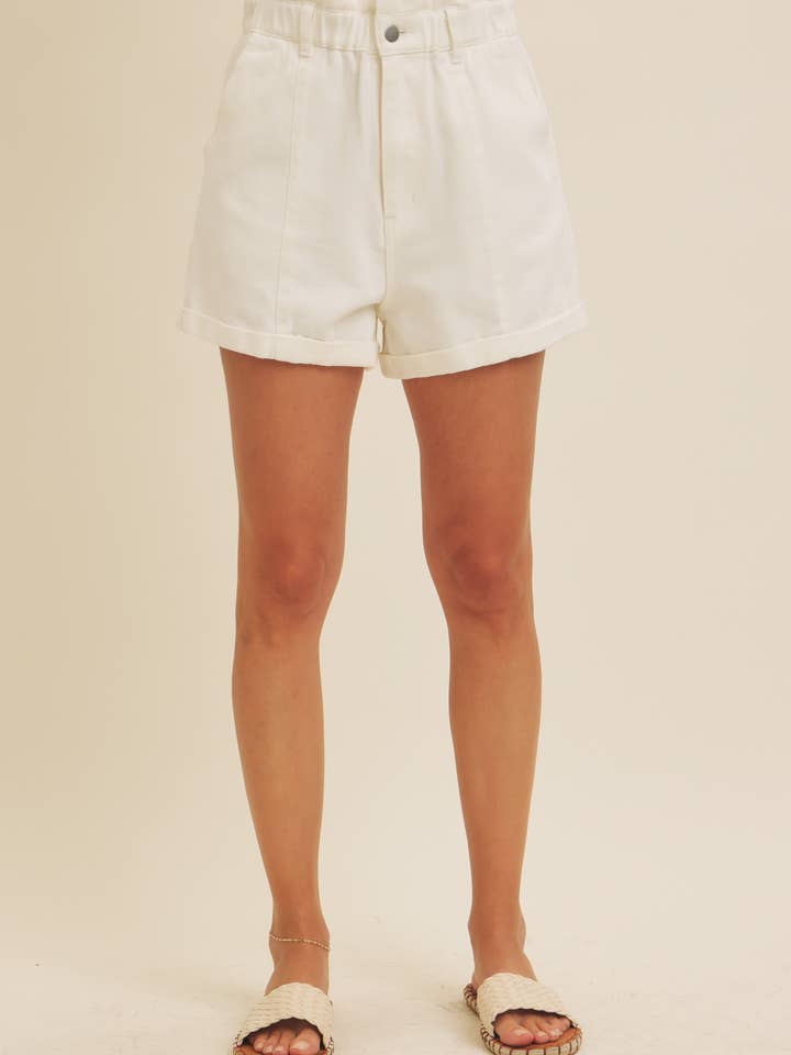 TIDLØSE AFSLAPPEDE HØJTALJEDE DENIMSHORTS for engroshandel hos in february