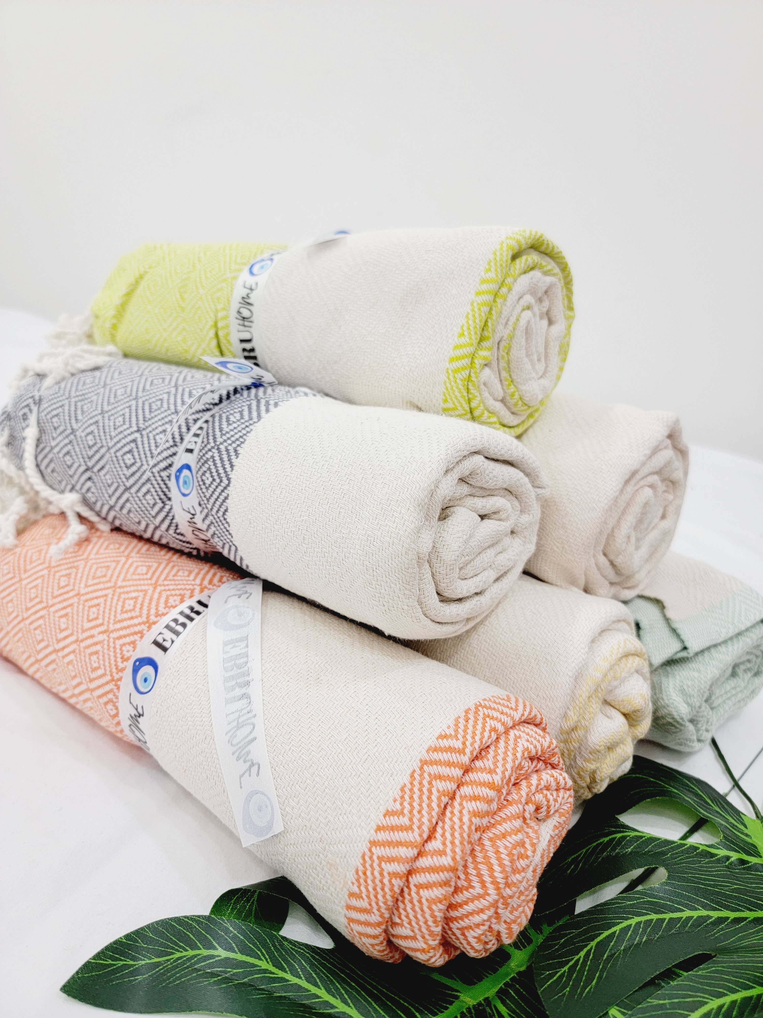 EBRU Home – Großhandel Badetuch – 50 assorted Türkische Strand- und Badetücher in verschiedenen Farben – verkaufsbereit12