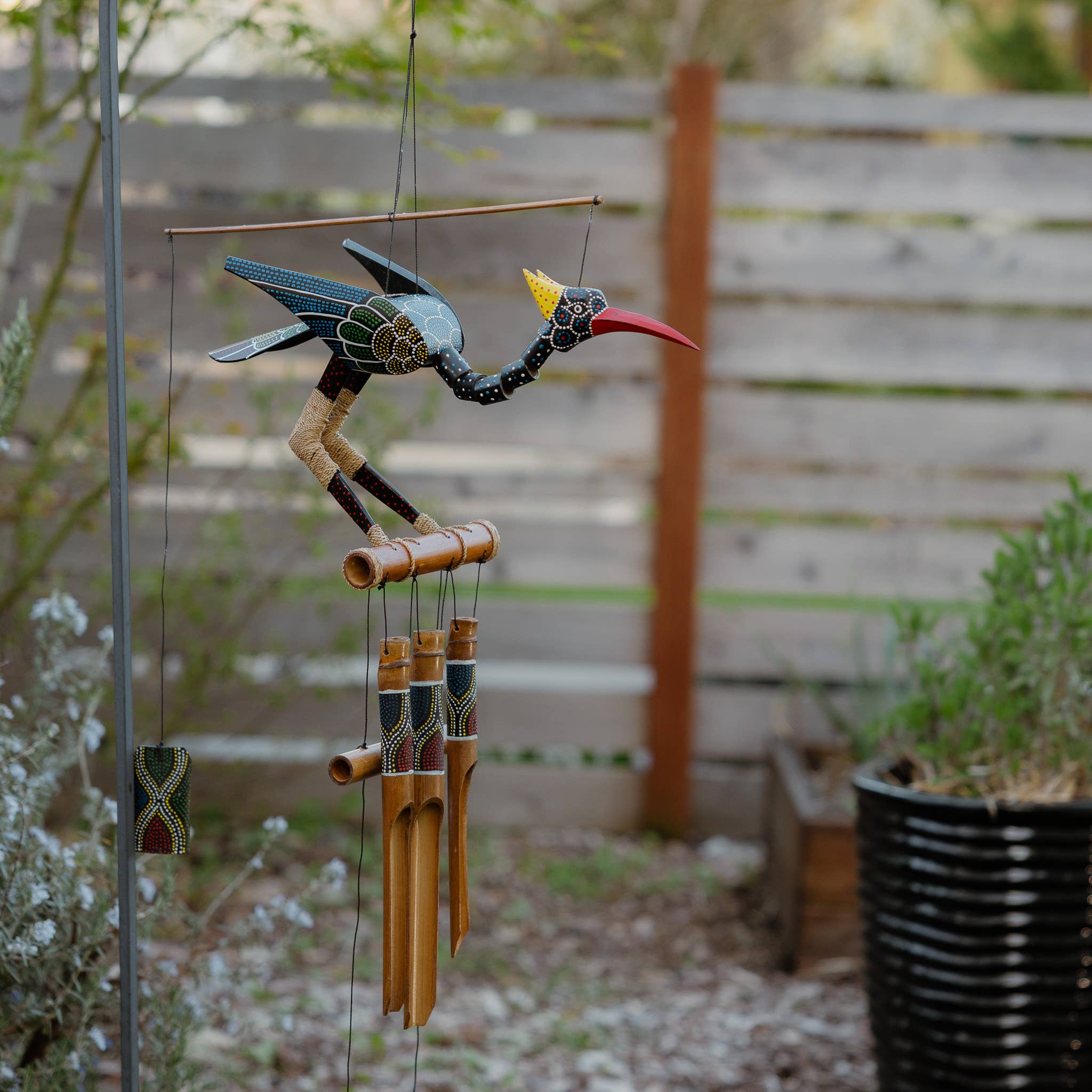 Cohasset Gifts – Espanta-espíritos por atacado – Abby balançando cabeça campainha de vento de bambu1